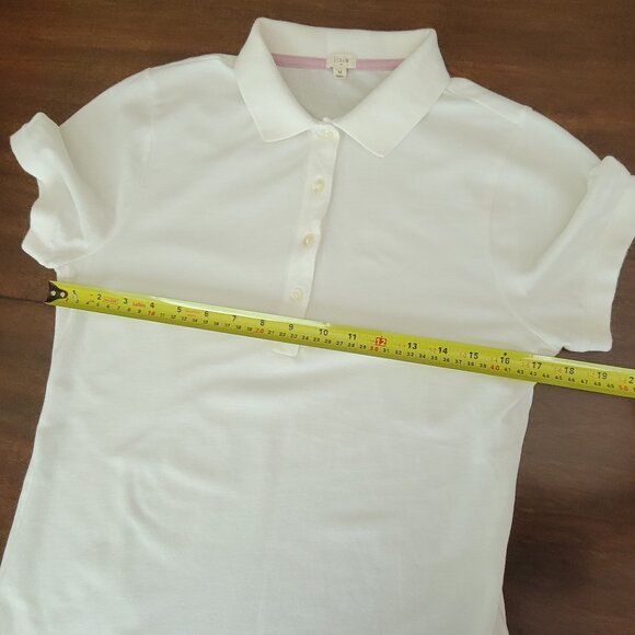 J. Crew Polo Women's Size M Classic White J Crew - Picture 9 of 9